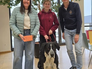 Spendenübergabe mit Sybille, Afra und dem Sonnenhof-Team