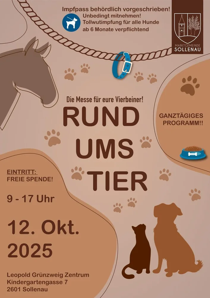 Flyer "Rund ums Tier" Sollenau